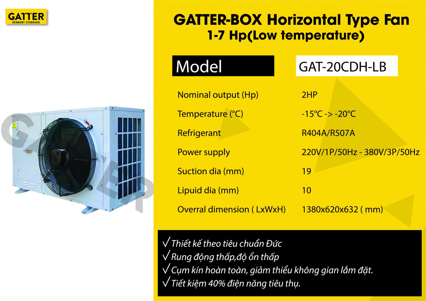 Cụm Gatter-box GAT-20CDH-LB