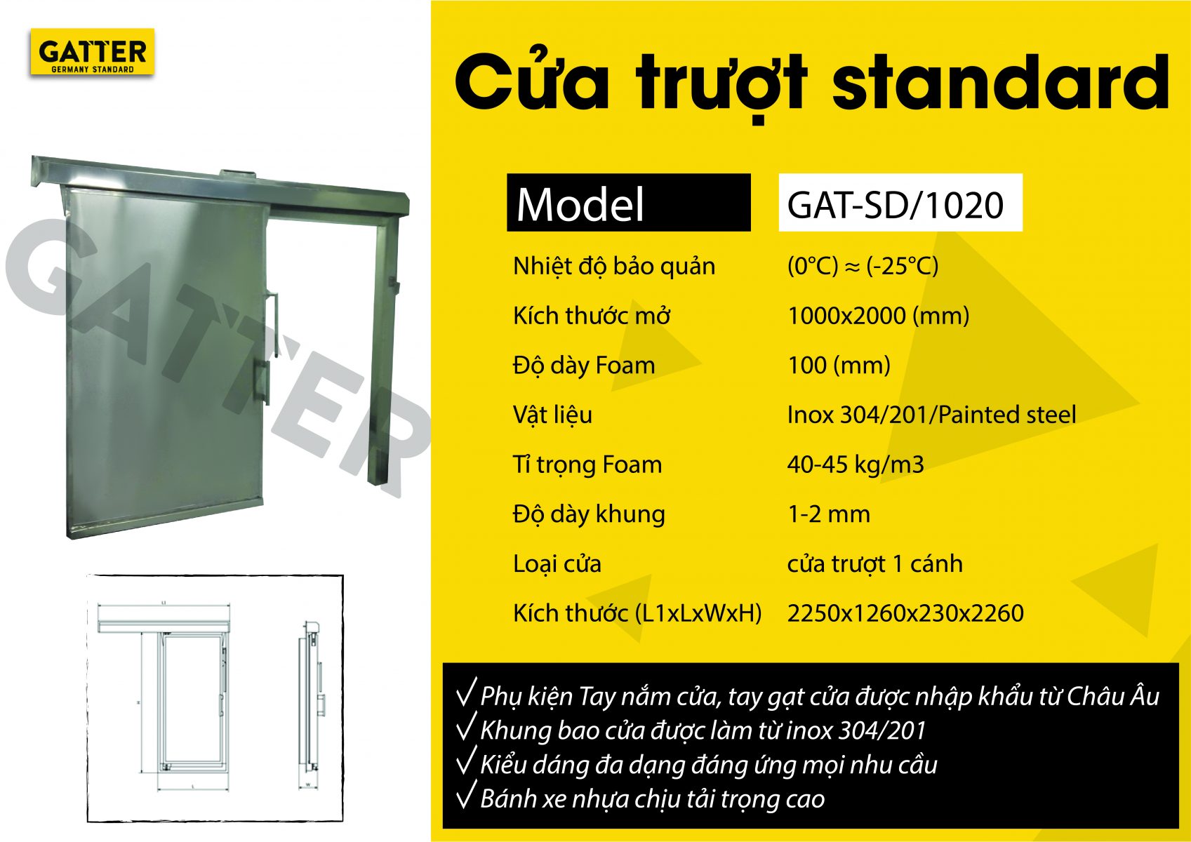 CỬA TRƯỢT STANDARD