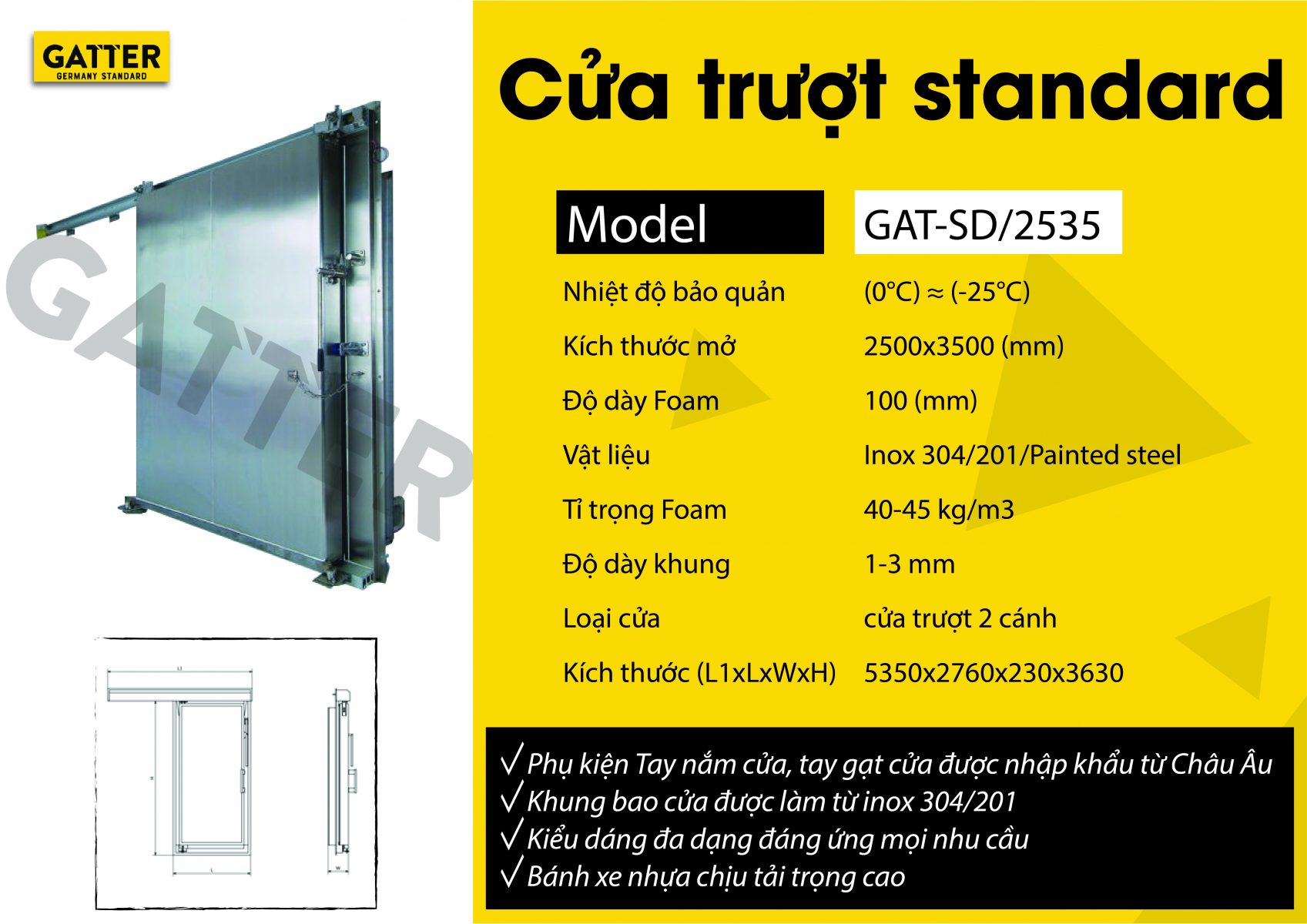 CỬA TRƯỢT STANDARD