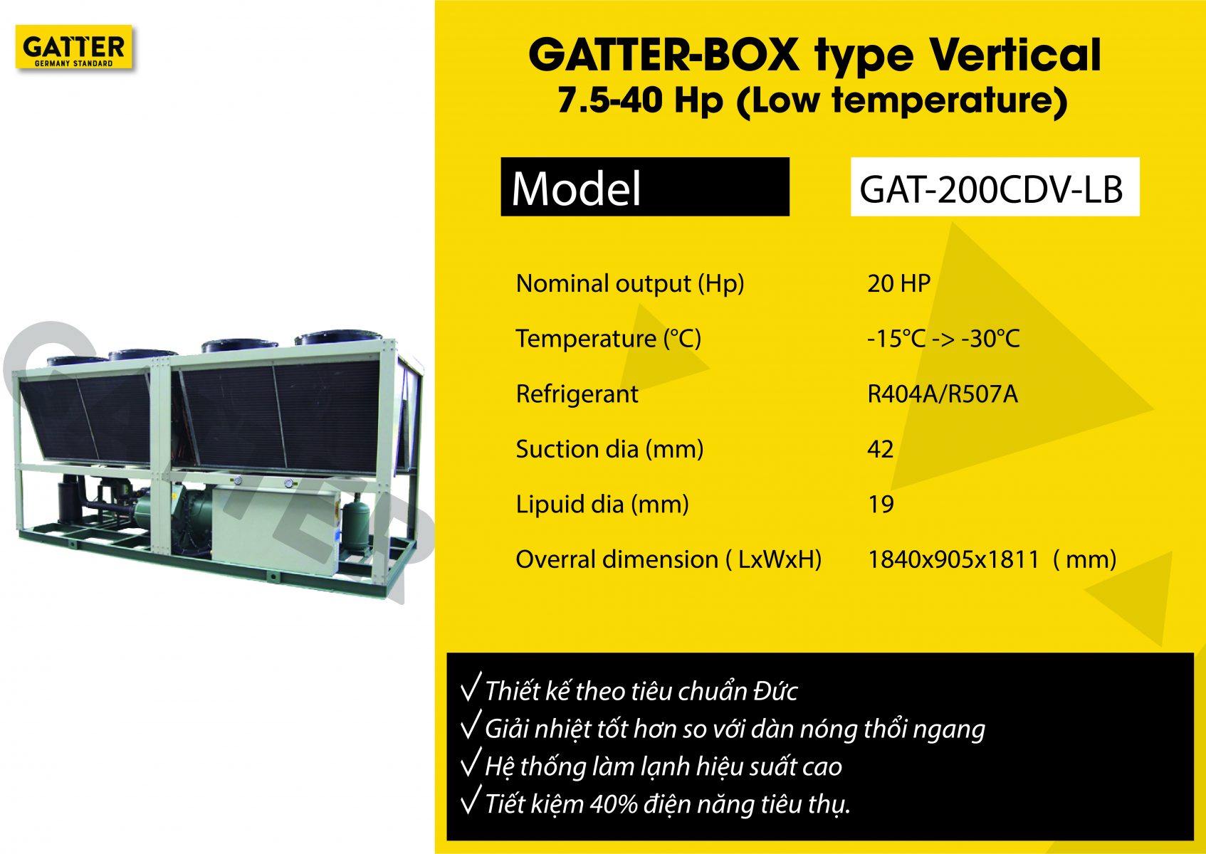 Cụm Gatter-box GAT-200CDV-LB