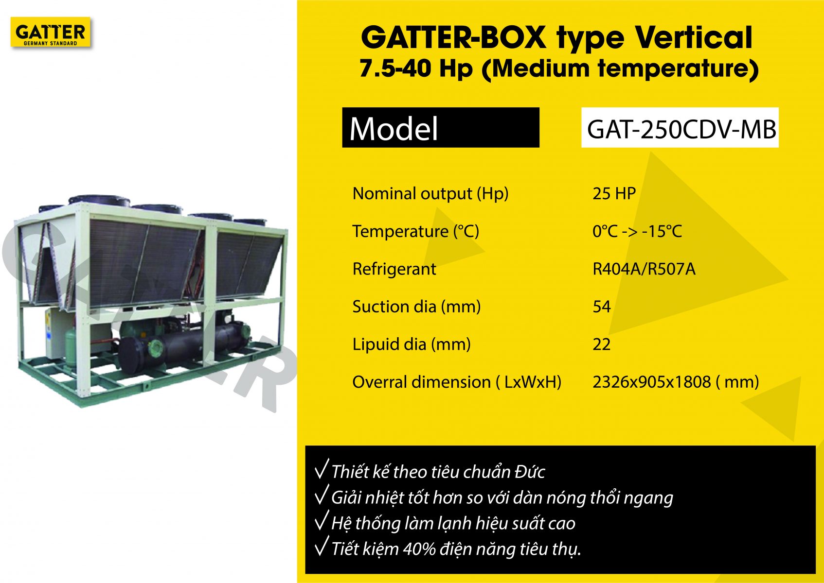 Cụm Gatter-box GAT-250CDV-MB