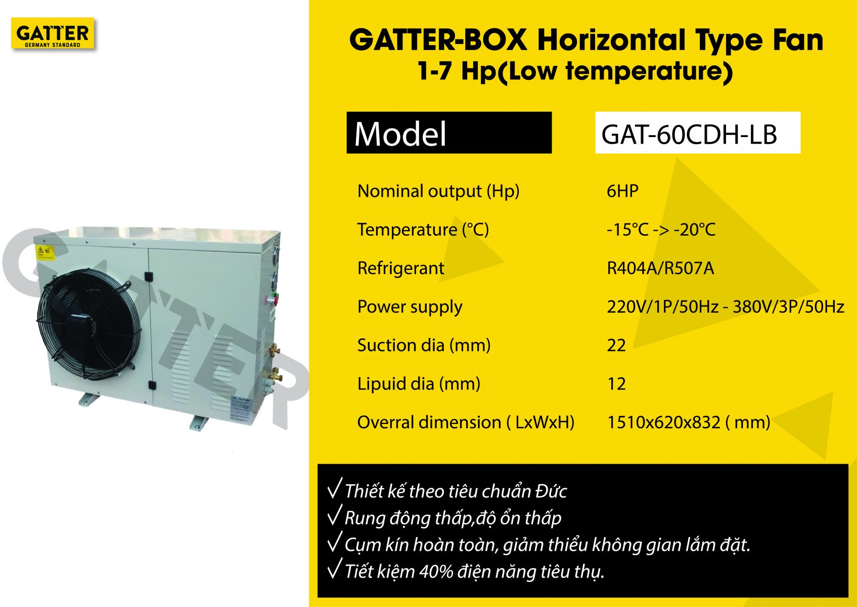 Cụm Gatter-box GAT-60CDH-LB