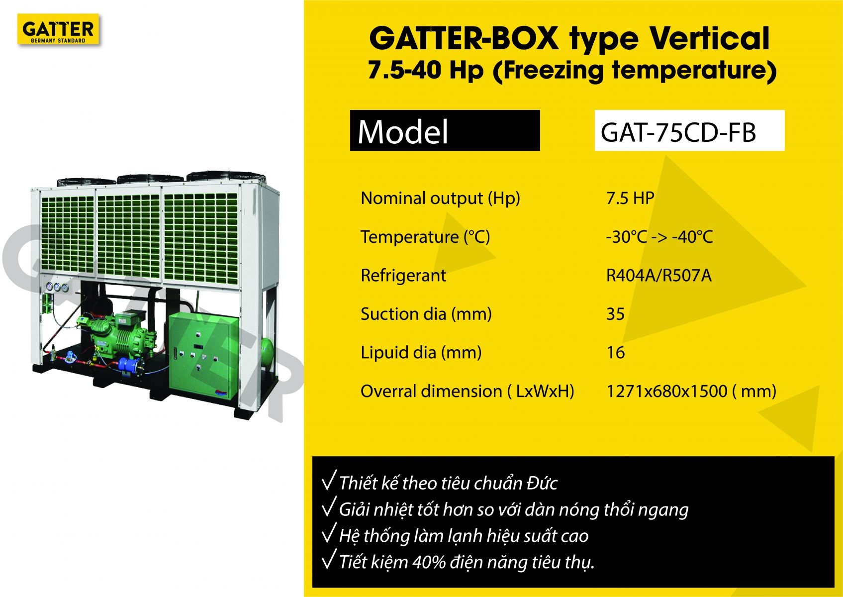 Cụm Gatter-box GAT-75CD-FB